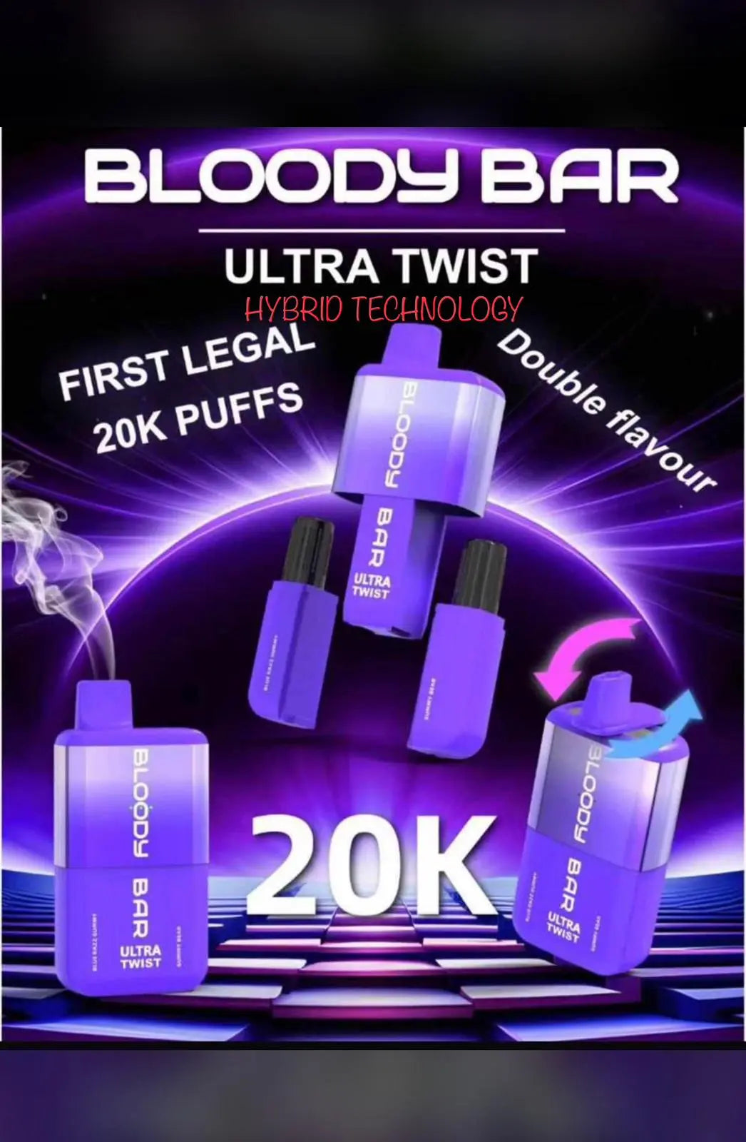 BLOODY BAR ULTRA TWIST 20K 20000 PUFFS DISPOSABLE VAPE