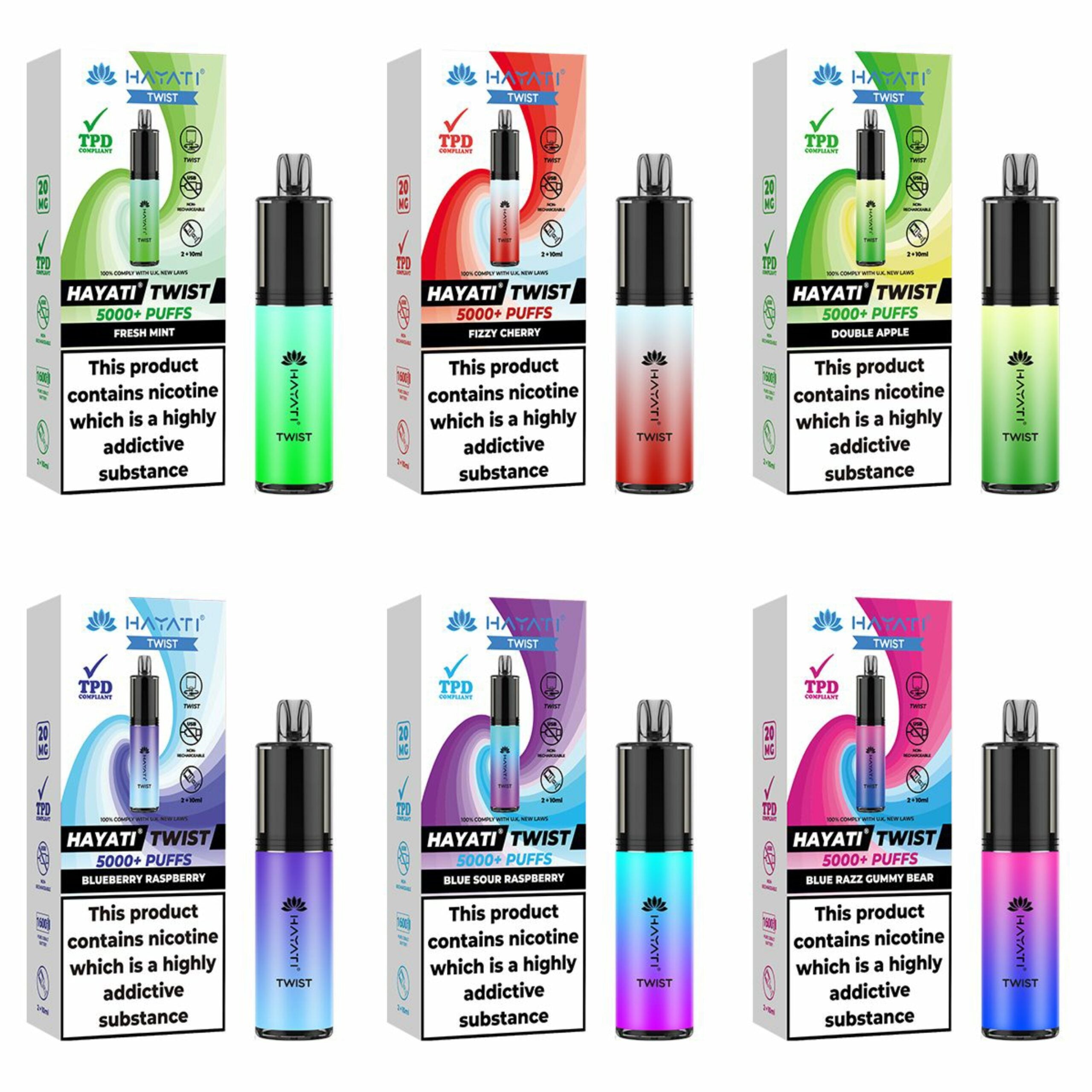 PRICE REDUCED* HAYATI TWIST 5000 DISPOSABLE VAPE PRICE REDUCED* HAYATI TWIST 5000 DISPOSABLE VAPE