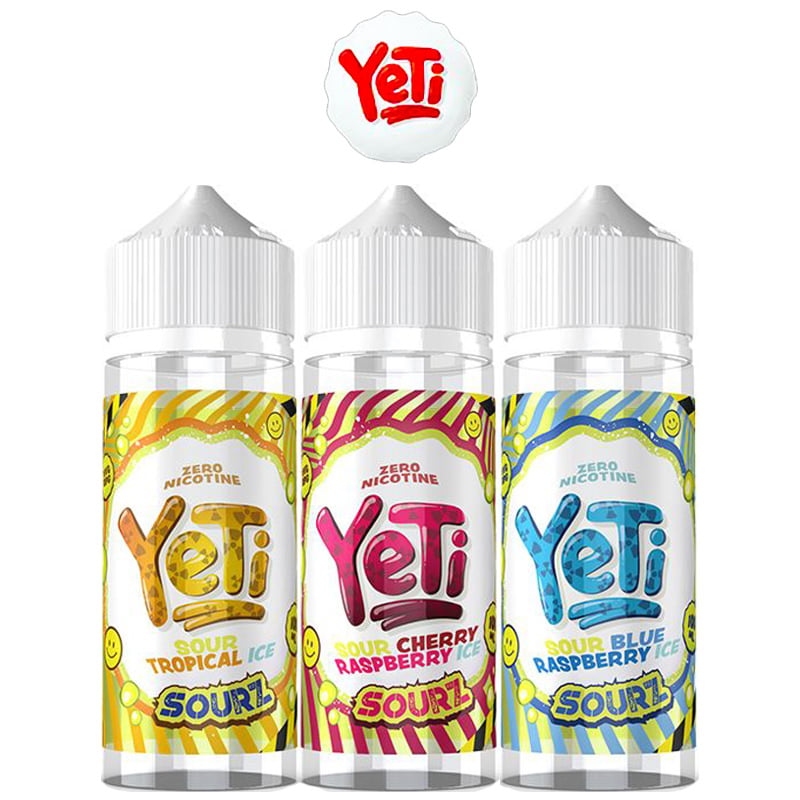 YETI SOURZ 100ML E LIQUID 70VG VAPE 0MG JUICE SUB OHM SHORTFILL