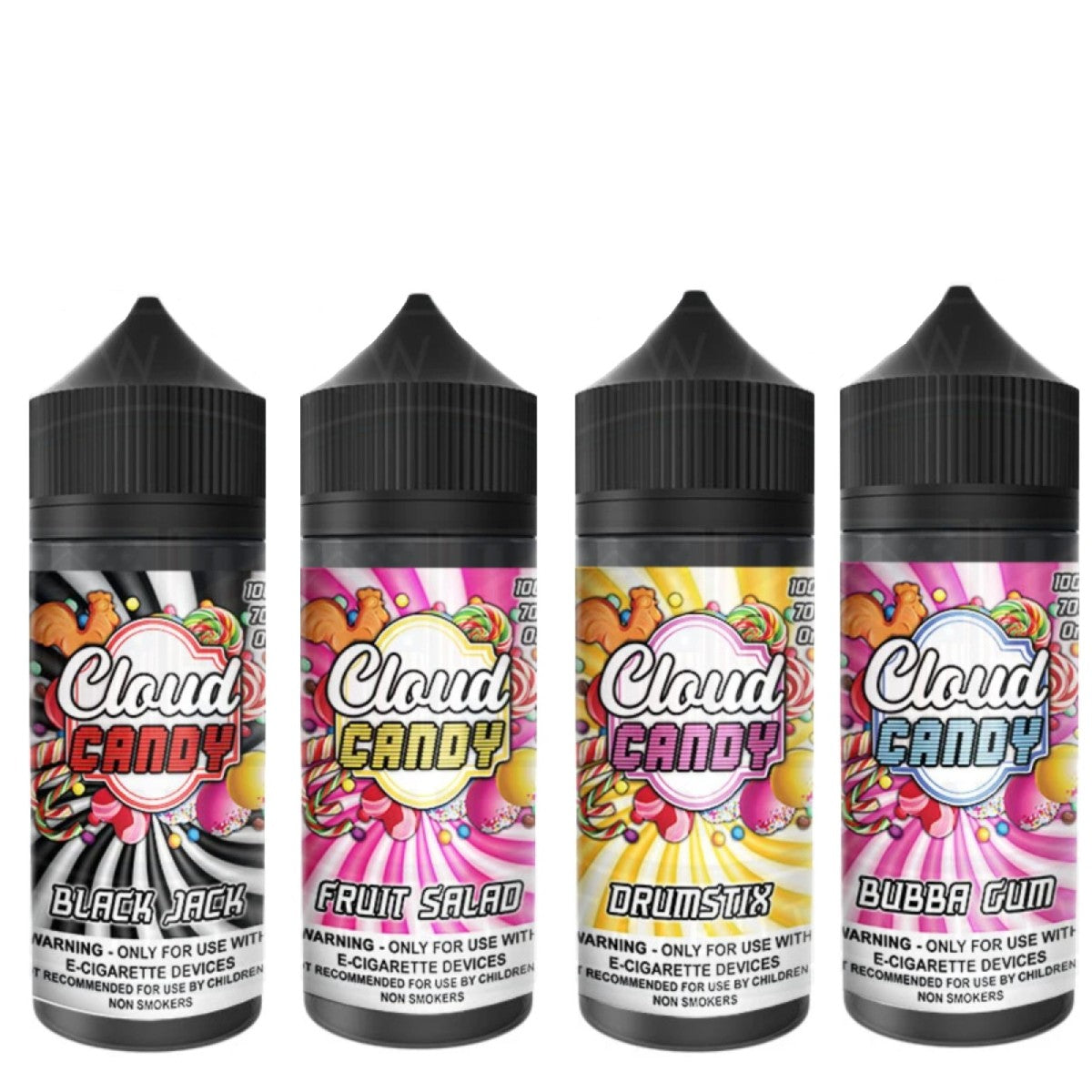 Cloud Candy 100ml E Liquid 70vg 30pg Vape 0mg Juice Sub Ohm Short Fill