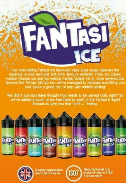 FANTASI ICE 100ML Premium E Liquid 70VG/30PG Vape 0MG Juice