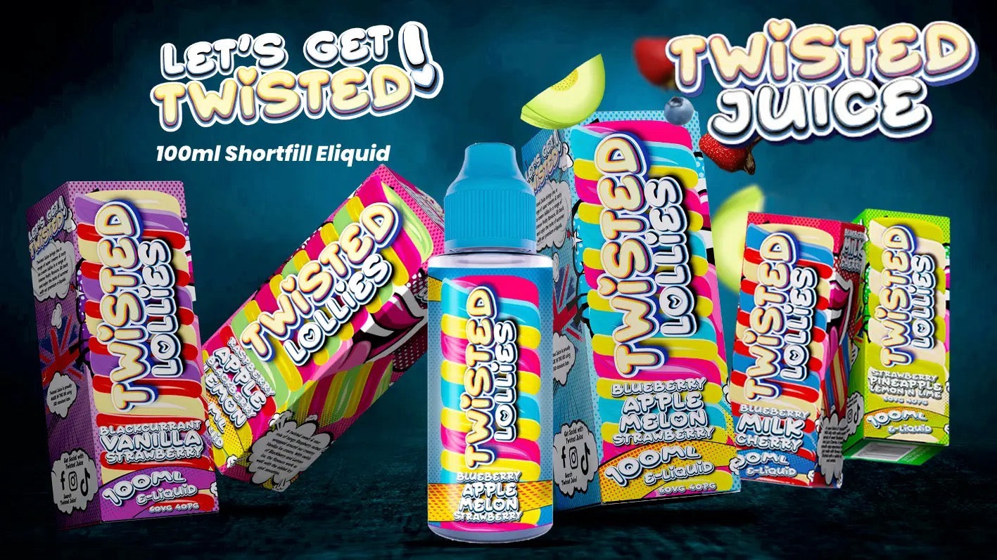 TWISTED LOLLIES BY TWISTED JUICE 100ML E LIQUID 60VG VAPE 0MG JUICE