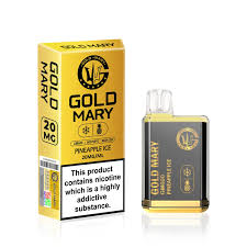 *CLEARANCE* GOLD MARY GM600 DISPOSABLE VAPE - 8PCS PINEAPPLE ICE