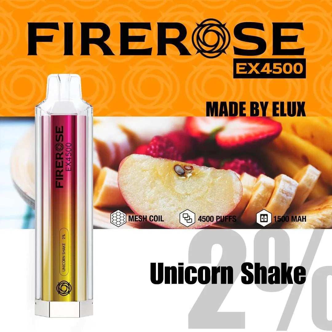 *CLEARANCE* Firerose 4500 Unicorn Shake Disposable Vape