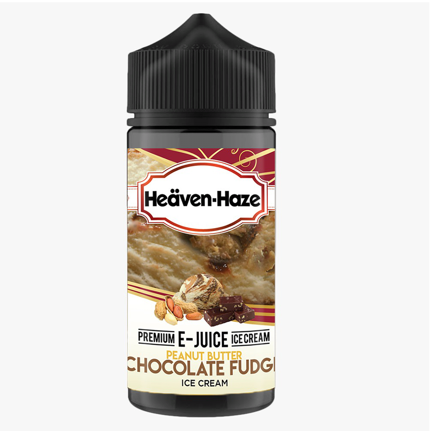 Peanut Butter Chocolate Fudge Ice Cream By Heaven Haze 100ML E Liquid Peanut Butter Chocolate Fudge Ice Cream By Heaven Haze 100ML E Liquid