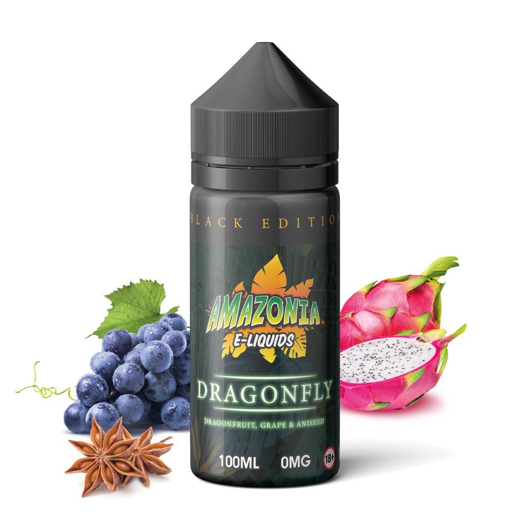 Dragonfly By Amazonia Black Edition 100ML E Liquid 70VG Vape 0MG Juice Dragonfly By Amazonia Black Edition 100ML E Liquid 70VG Vape 0MG Juice