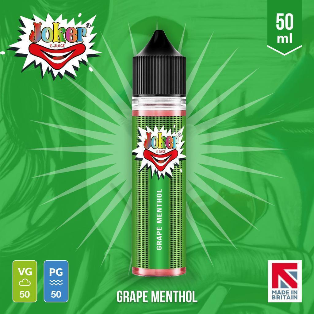 Grape Menthol By Joker E-Juice 50ML E Liquid 50VG Vape 0MG Juice Grape Menthol By Joker E-Juice 50ML E Liquid 50VG Vape 0MG Juice