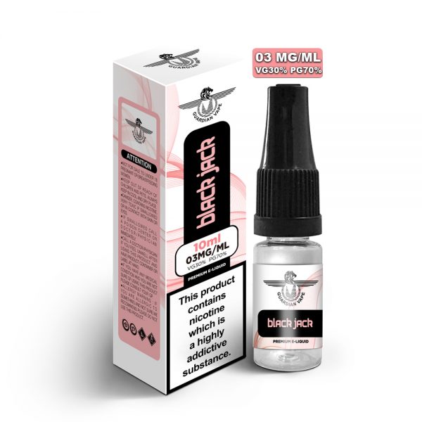 Black Jack by Guardian Vape 20 x 10ML E Liquid 30VG Vape 3/6/12/18MG J Black Jack by Guardian Vape 20 x 10ML E Liquid 30VG Vape 3/6/12/18MG J