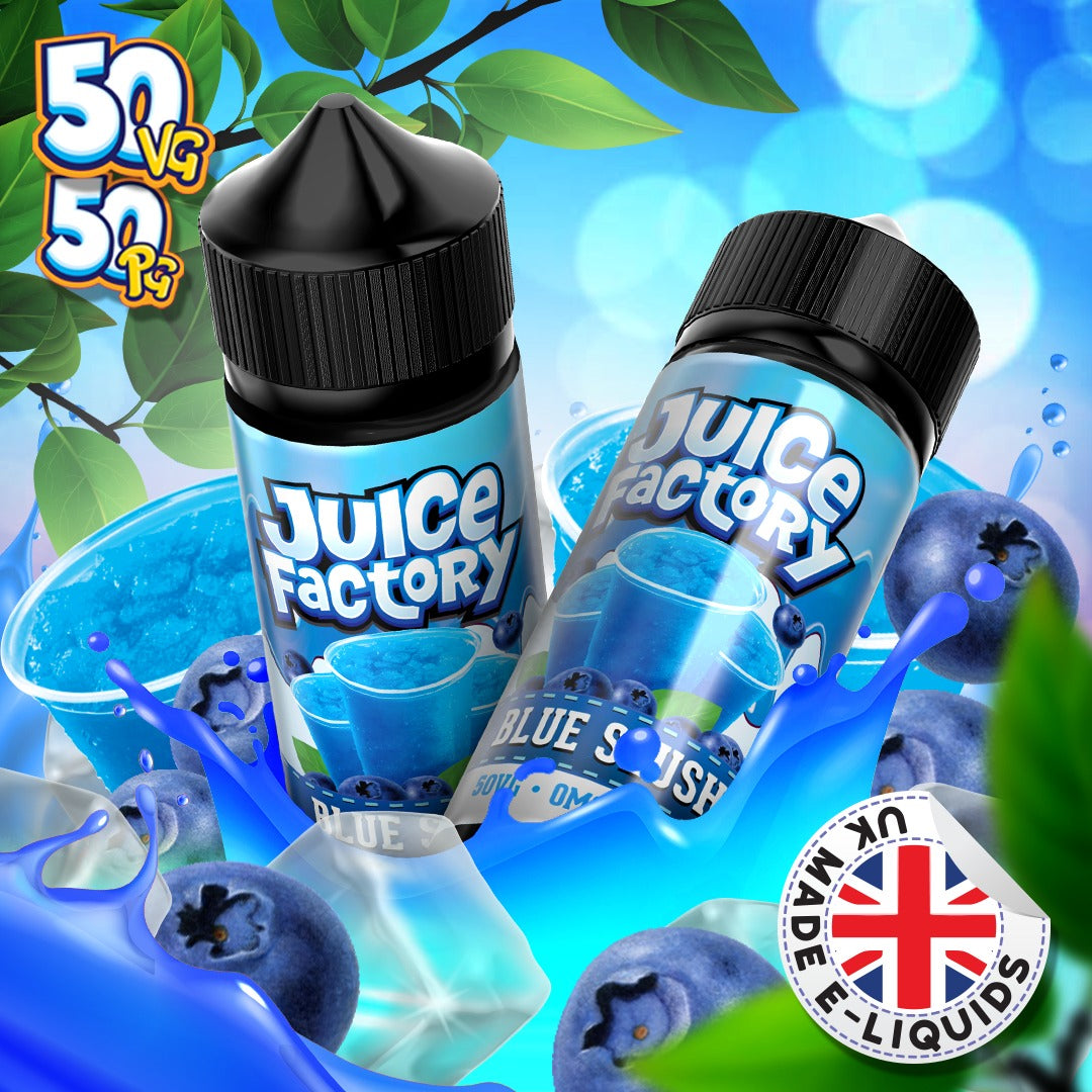 Blue Slush by Juice Factory. 100ML Eliquid, 0MG vape, 50VG/50PG juice