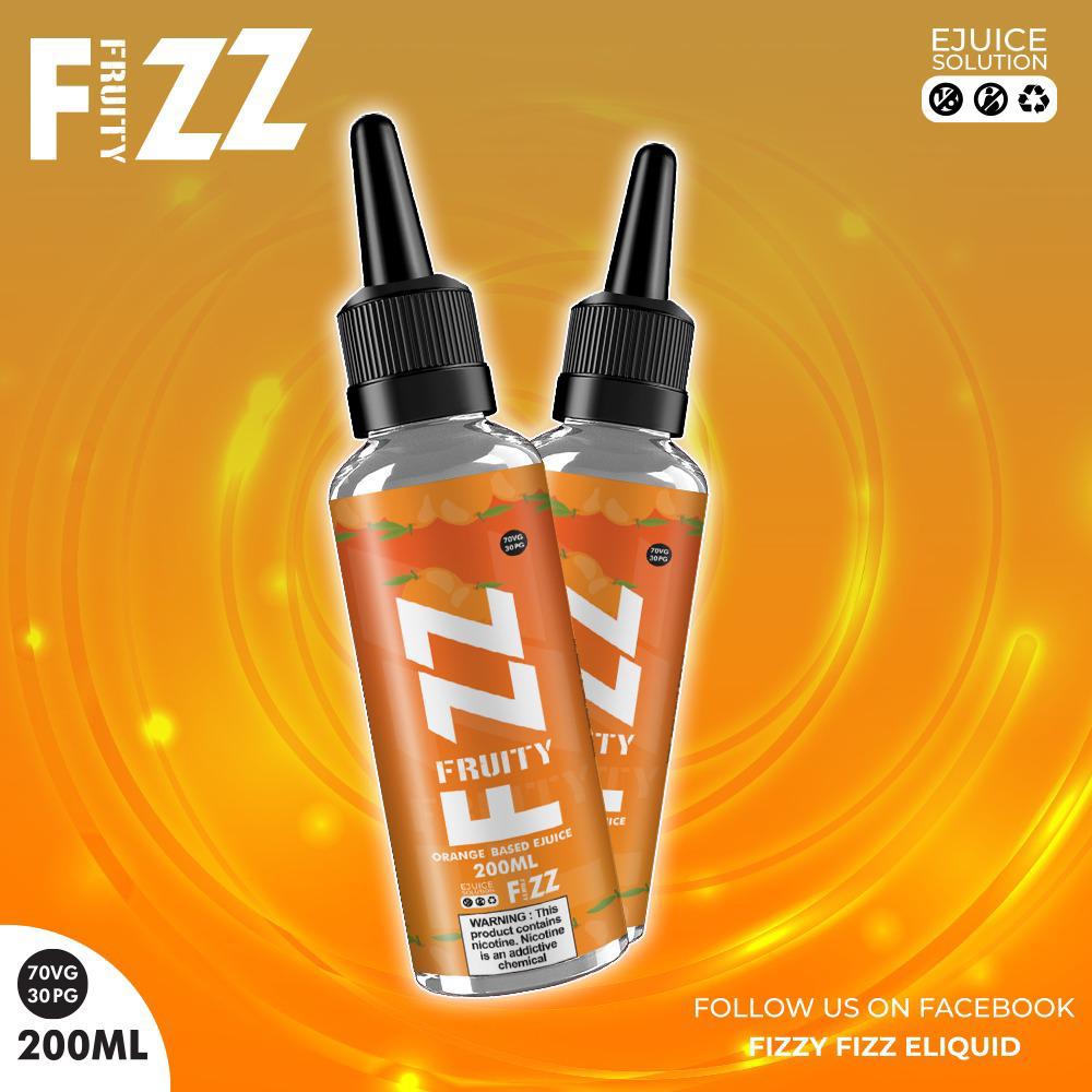 Orange By Fruity Fizz 200ML E Liquid 70VG Vape 0MG Juice Orange By Fruity Fizz 200ML E Liquid 70VG Vape 0MG Juice