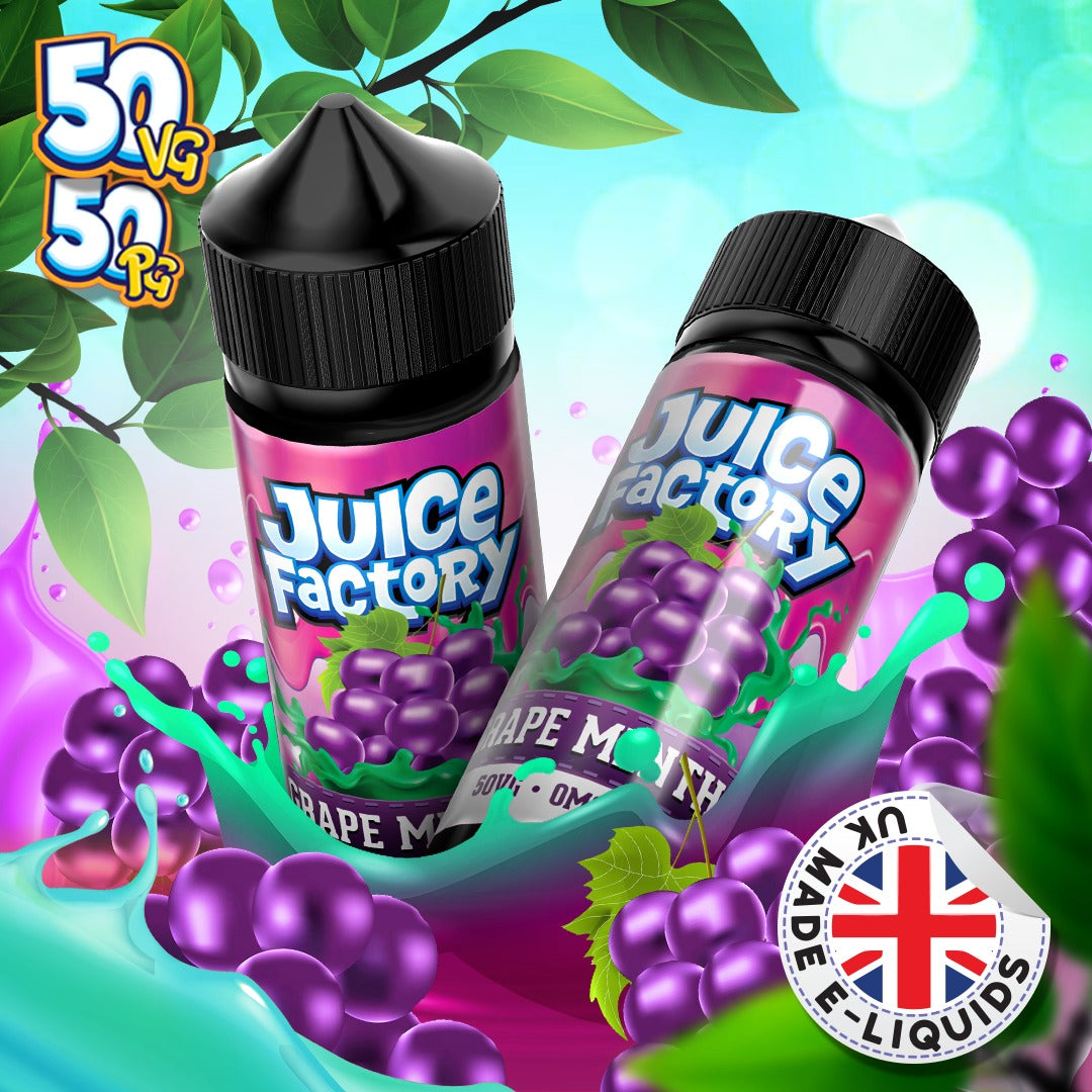 Grape Menthol by Juice Factory. 100ML E-liquid, 0MG vape, 50VG/50PG ju Grape Menthol by Juice Factory. 100ML E-liquid, 0MG vape, 50VG/50PG ju