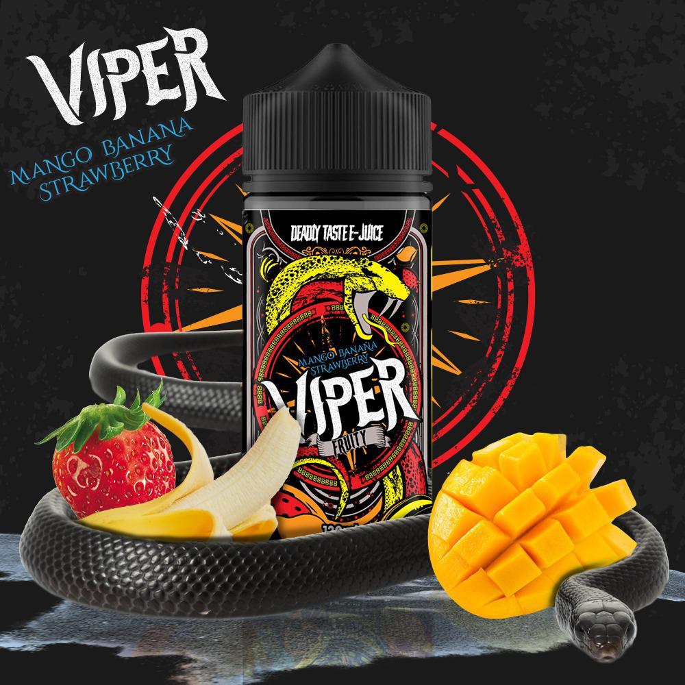 Mango Banana Strawberry By Viper 100ML E Liquid 70VG Vape 0MG Juice Mango Banana Strawberry By Viper 100ML E Liquid 70VG Vape 0MG Juice