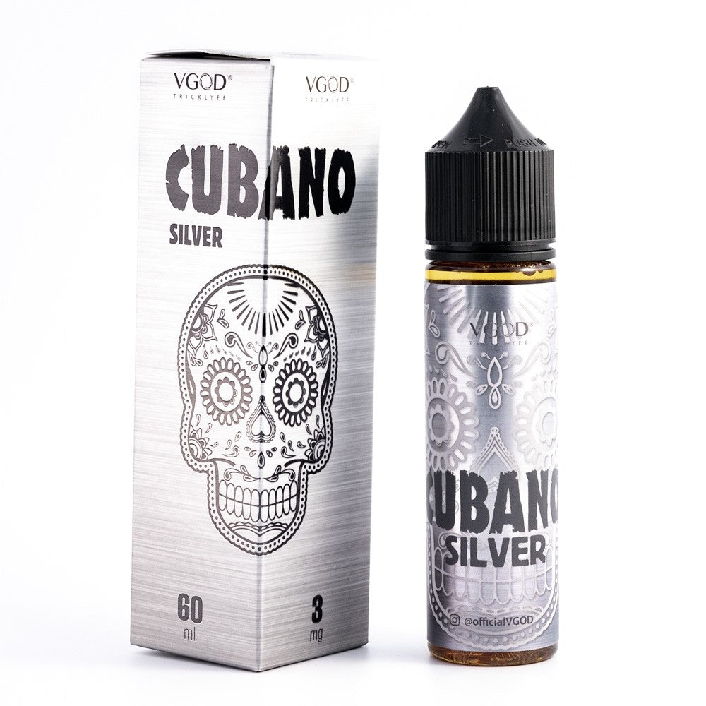 Cubano Silver By Vgod 50ML E Liquid 70VG Vape 0MG Juice Cubano Silver By Vgod 50ML E Liquid 70VG Vape 0MG Juice
