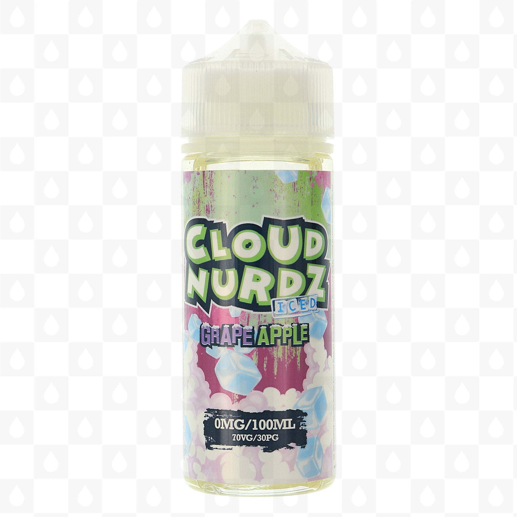 grape apple vape juice CLOUD NURDZ GRAPE APPLE ICED 100ML E LIQUID SHORTFILL 70VG JUICE