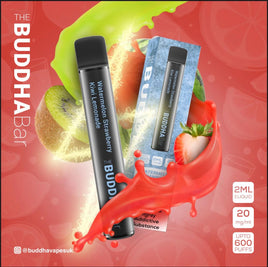 watermelon-strawberry-kiwi-lemonade-buddha-bar-disposable-vape-pen-pod-device-20mg-nic-nicotine-salt-2ml-e-liquid-600-puffs
