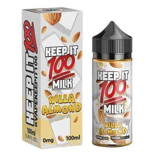 NILLA ALMOND KEEP IT 100 E LIQUID 100ML SHORTFILL 70VG VAPE NILLA ALMOND KEEP IT 100 E LIQUID 100ML SHORTFILL 70VG VAPE