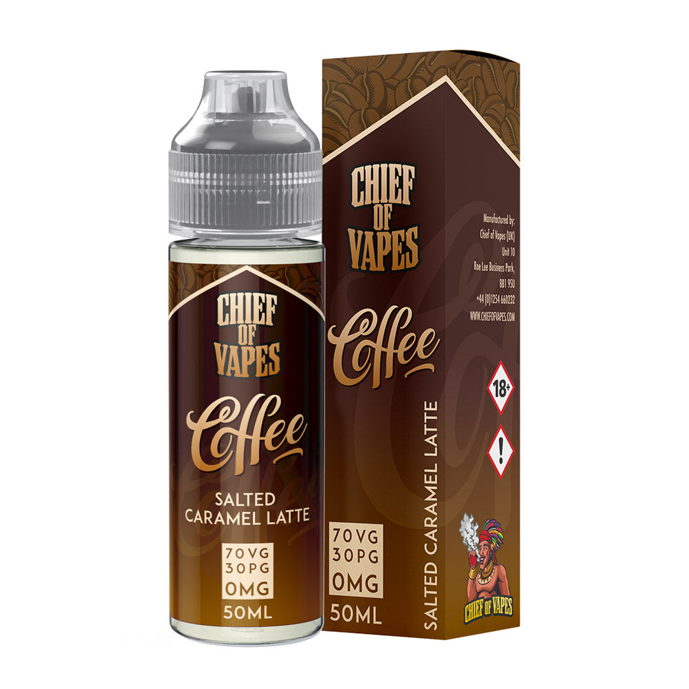 salted caramel vape juice Chief Of Vapes Salted Caramel Latte 50ml E Liquid Juice 70vg Vape Shor