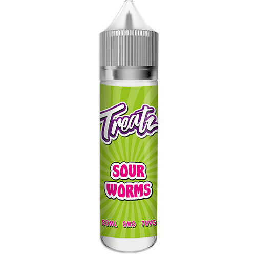 TREATZ SOUR WORMS 50ML SHORTFILL E Liquid 70VG VAPE TREATZ SOUR WORMS 50ML SHORTFILL E Liquid 70VG VAPE
