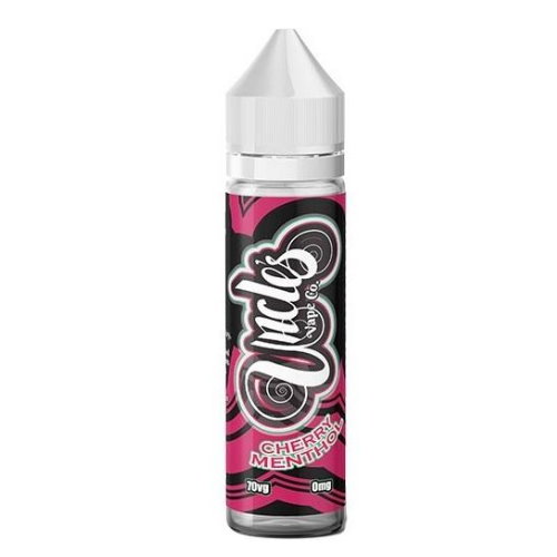 CHERRY MENTHOL E LIQUID BY UNCLES VAPE CO 50ML SHORTFILL 70VG VAPE CHERRY MENTHOL E LIQUID BY UNCLES VAPE CO 50ML SHORTFILL 70VG VAPE