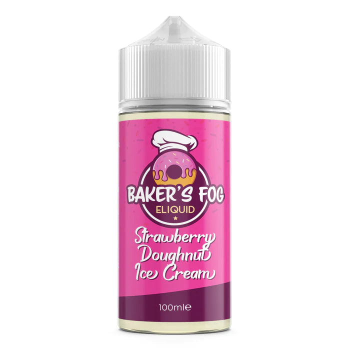 strawberry-doughnut-ice-cream-baker's-fog-100ml-e-liquid-70vg-30pg-vape-0mg-juice