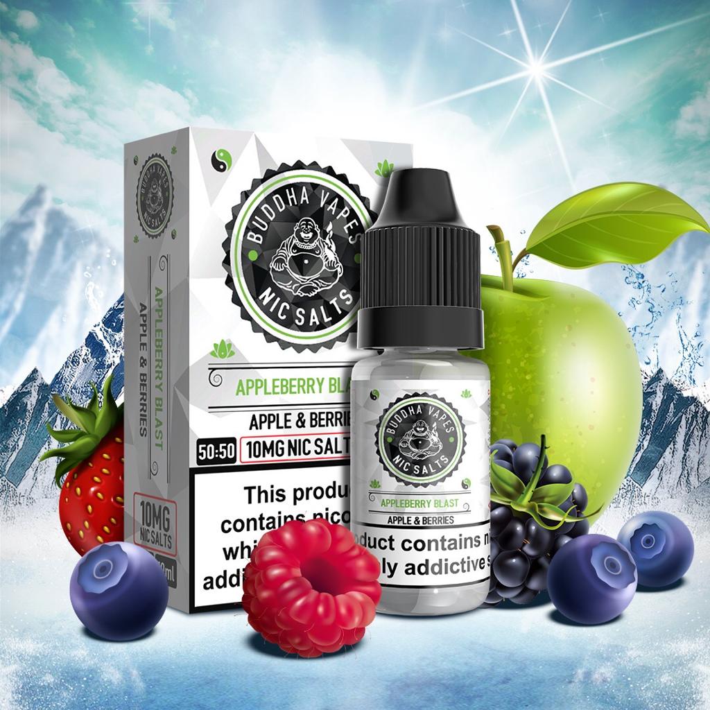 buddha vape juice Appleberry Blast by Buddha Vapes Nic Salts 10ML E Liquid 10MG Vape 50V