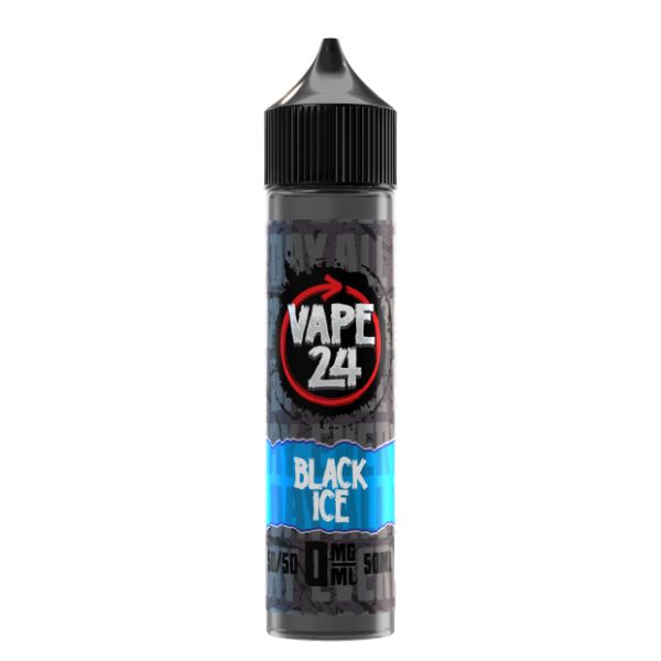 Black Ice By Vape 24, 50ML E Liquid, 50VG Vape, 0MG Juice Black Ice By Vape 24, 50ML E Liquid, 50VG Vape, 0MG Juice