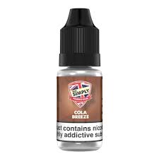 Cola Breeze By Vape Simply 10ML E Liquid 50VG/50PG Vape Juice | All St Cola Breeze By Vape Simply 10ML E Liquid 50VG/50PG Vape Juice | All St