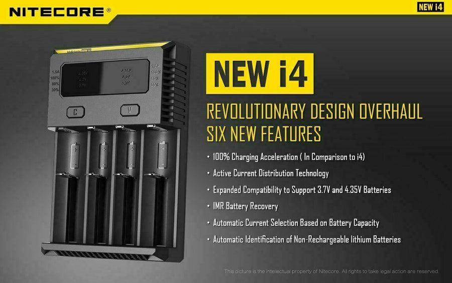 Nitecore Intellicharger NEW i4 V2 4-Slot Charger