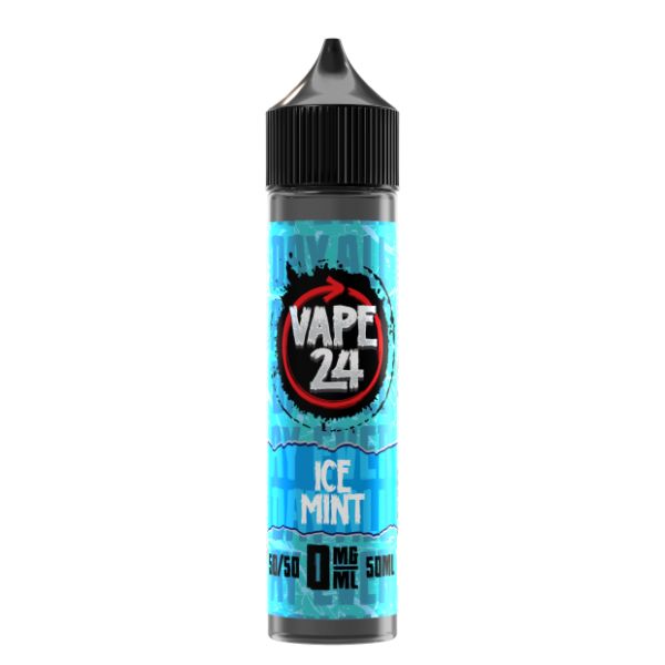 Ice Mint By Vape 24, 50ML E Liquid, 50VG Vape, 0MG Juice Ice Mint By Vape 24, 50ML E Liquid, 50VG Vape, 0MG Juice