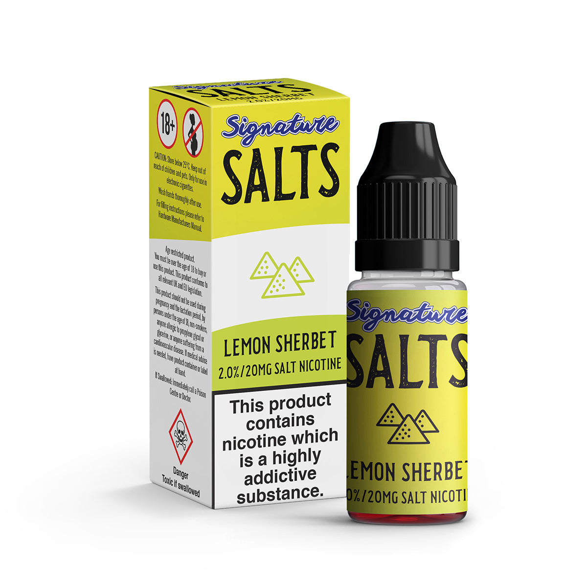 Lemon Sherbet By Signature Salts 10 x 10ML E Liquid 50VG Vape 20MG Jui Lemon Sherbet By Signature Salts 10 x 10ML E Liquid 50VG Vape 20MG Jui
