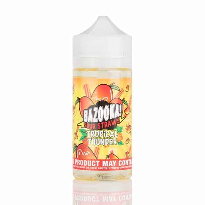TROPICAL-THUNDER-BY-BAZOOKA–MANGO-TANGO-SOUR-STRAWS-100ML-SHORTFILL-E-LIQUID-70VG-0MG-USA-VAPE-JUICE