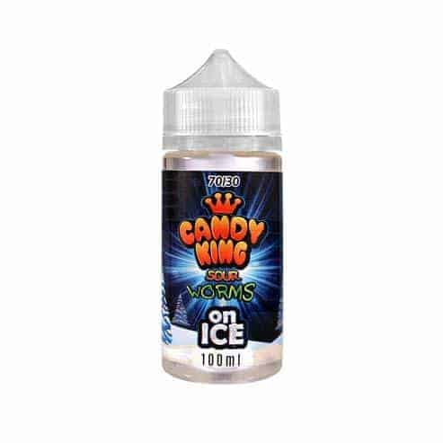 CANDY KING E LIQUID SOUR WORMS ON ICE 100ML SHORTFILL 80VG 20PG JUICE CANDY KING E LIQUID SOUR WORMS ON ICE 100ML SHORTFILL 80VG 20PG JUICE