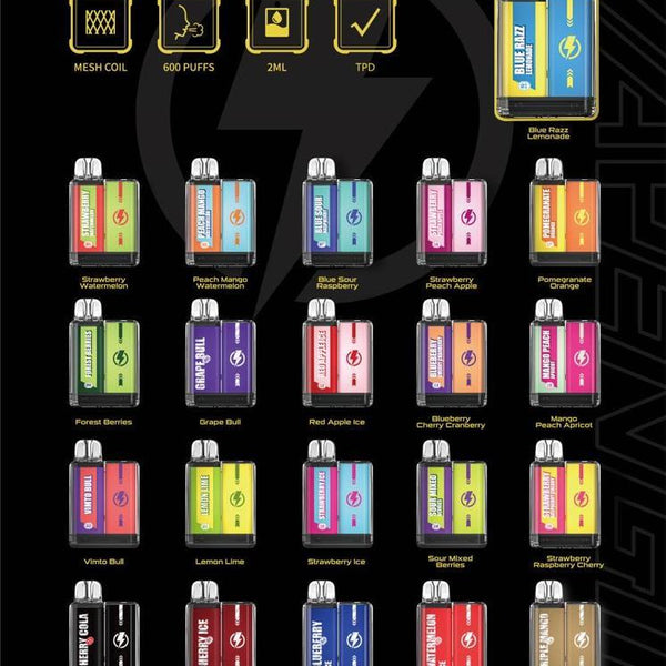 VAPENGIN MERCURY 600 PUFFS DISPOSABLE VAPE DEVICE, 20MG/2%