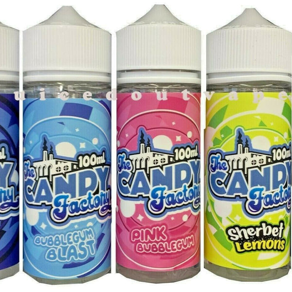 THE CANDY FACTORY 100ML Premium E Liquid 70VG Vape 0MG Juice Short Fill