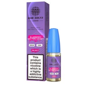Blueberry Cotton Candy By Bar Soltz Legend 10ML Nic Salt E Liquid 10MG Blueberry Cotton Candy By Bar Soltz Legend 10ML Nic Salt E Liquid 10MG