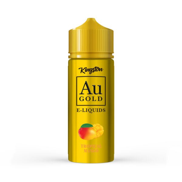 tropical-mango-Kingston-au-gold-100ml-e-liquid-70vg-30pg-vape-0mg-juice-shortfill-juicedoutvapes-co-uk