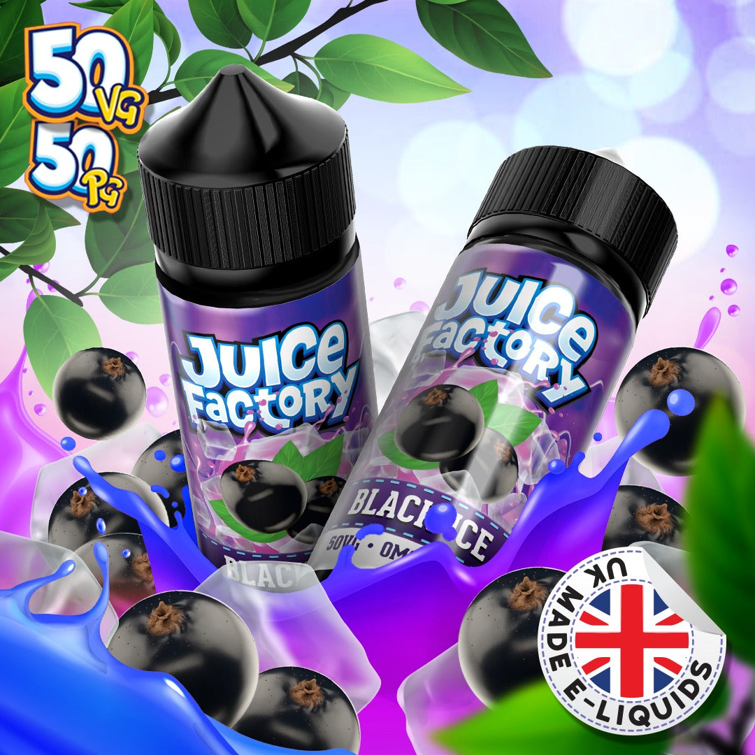 Black Ice by Juice Factory. 100ML E-liquid, 0MG vape, 50VG/50PG juice Black Ice by Juice Factory. 100ML E-liquid, 0MG vape, 50VG/50PG juice