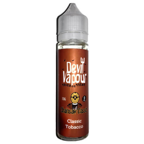 Chainsaw Classic Tobacco by Devil Vapour 50ML E Liquid 70VG Vape 0MG J Chainsaw Classic Tobacco by Devil Vapour 50ML E Liquid 70VG Vape 0MG J