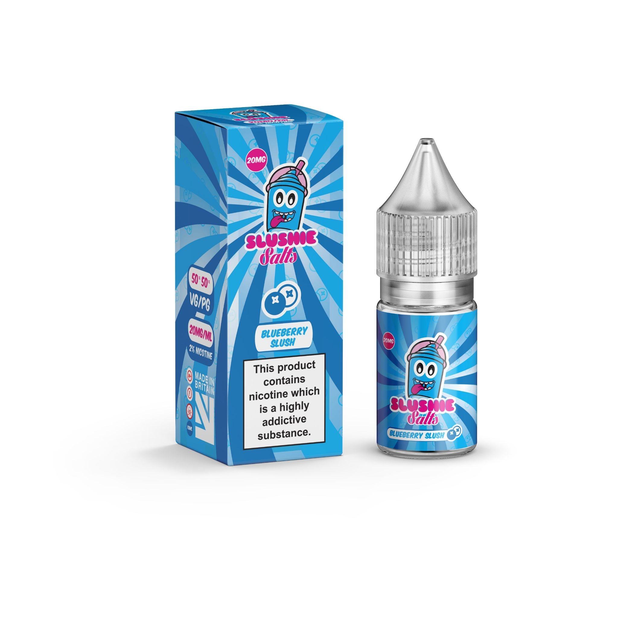 Blueberry Slush by Slushie Salt Nic Salts 10ML E Liquid 10MG/20MG Vape 50VG Juice