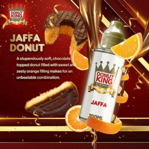 Limited Edition Jaffa by Donut King. 70VG/30PG E-liquid, 0MG Vape, 100 Limited Edition Jaffa by Donut King. 70VG/30PG E-liquid, 0MG Vape, 100