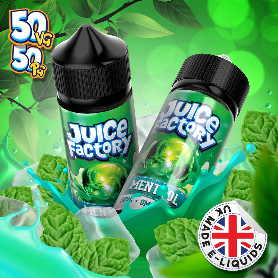 Menthol by Juice Factory. 100ML Eliquid, 0MG vape, 50VG/50PG juice