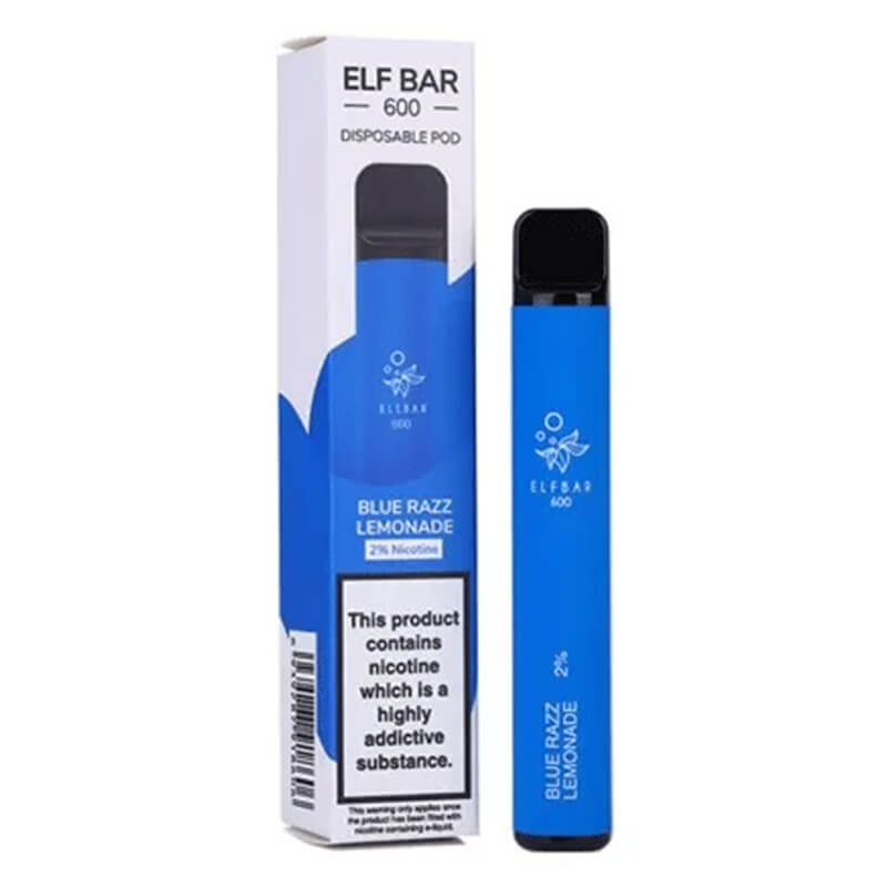 Buy Blue Razz Lemonade By Elf Bar 600 Puff Disposable Pods