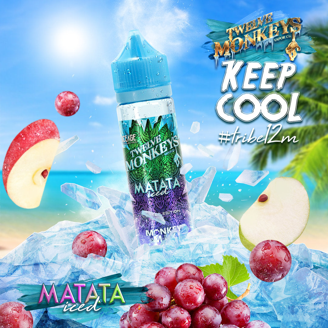 MATATA-ICED-twelve-12-monkeys-50ML-SHORTFILL-E-LIQUID-0MG-VAPE-JUICE-75vg