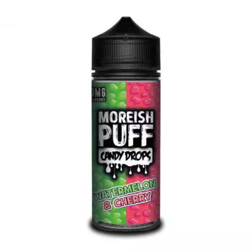 watermelon-cherry-moreish-puff-candy-drops-100ML-SHORTFILL-E-LIQUID-70VG-0MG-USA-VAPE-JUICE