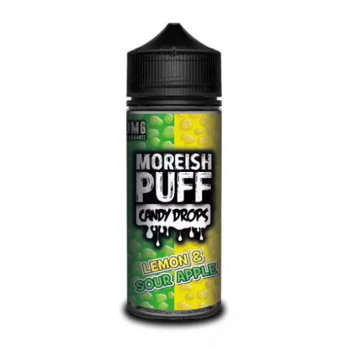 lemon-sour-apple-moreish-puff-candy-drops-100ML-SHORTFILL-E-LIQUID-70VG-0MG-USA-VAPE-JUICE