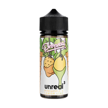 pineapple-&-lemon-lime-unreal-3-100ml-e-liquid-70vg-30pg-vape-0mg-juice-sub-ohm-short-fill