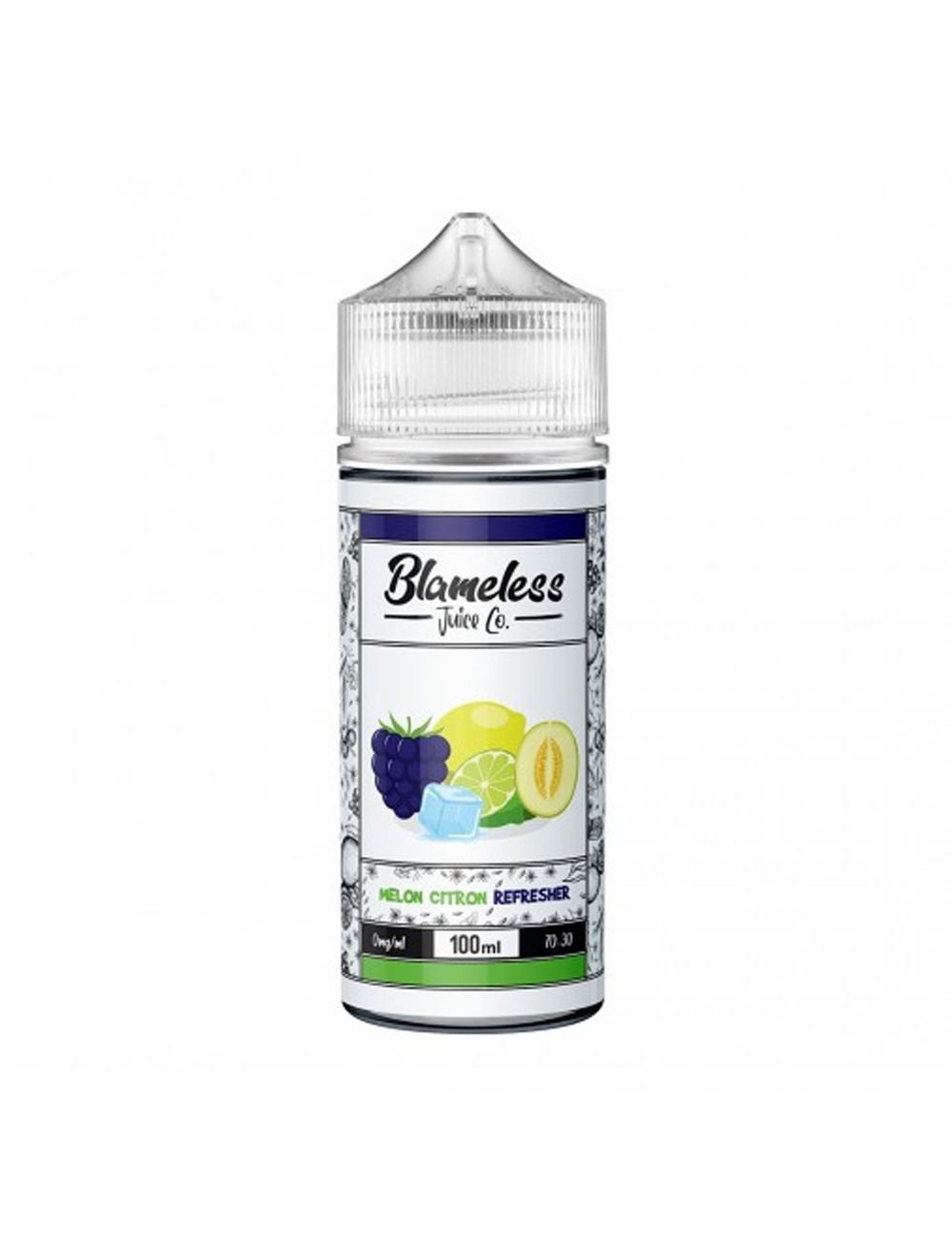 melon-citron-refresher-blameless-100ml-e-liquid-70vg-vape-0mg-juice-shortfill