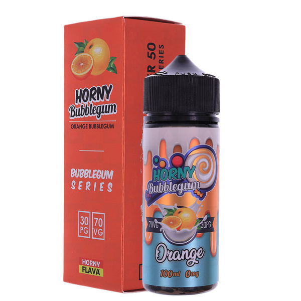 Vape-liquid-horny-flava-Bubblegum-Orange-100ml-70vg-juice-shortfill