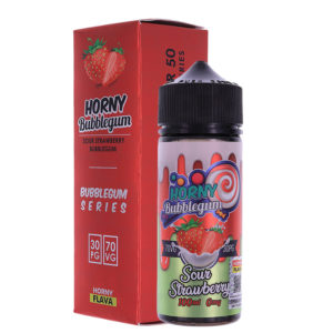 Vape-liquid-horny-flava-Bubblegum-Sour-Strawberry-100ml-70vg-juice-shortfill