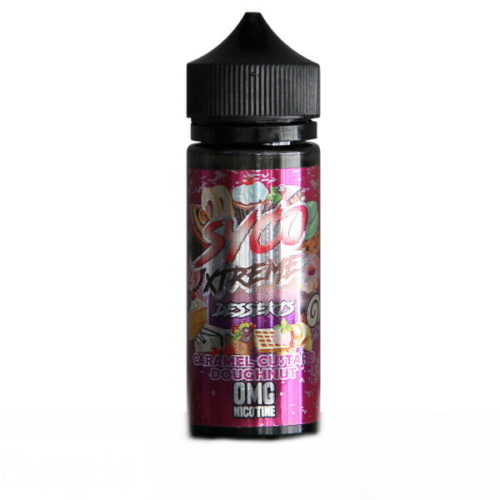 syco-xtreme-desserts-caramel-custard-doughnut-100ML-SHORTFILL-E-LIQUID-80VG-0MG-USA-VAPE-JUICE